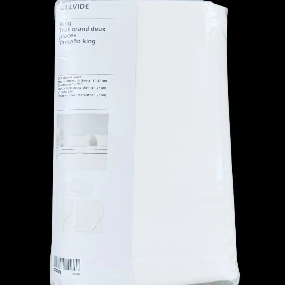 IKEA ULLVIDE White King 4 Piece Sheet Set